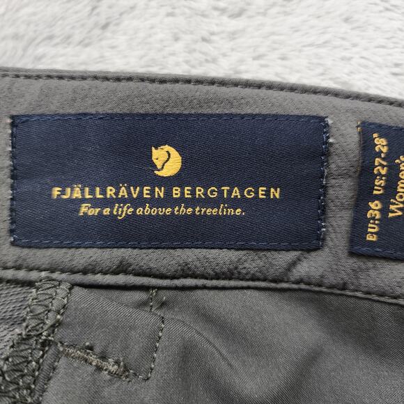 Fjallraven Pants Womens 27-28" Gray Bergtagen Stretch Trousers Outdoors Hiking - Picture 8 of 16